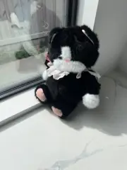 Cute Black Cat with Backpack Plush Toy – Kawaii Kitten Soft Stuffed Animal Gift