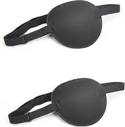 Slzhds 2 Eye Patches for Adults and Kids, 3D Adjustable Eyepatch, Eye Patch Single Eye Patch Pirate Eye Patch, Amblyopia Eye Patches, Amblyopia Lazy Eye Patches for Left or Right Eyes