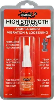 High Strength Threadlock 10 Ml Red Oil Tolerant Threadlocker, Screw Glue for Aut