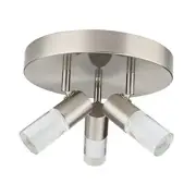 3-Light Semi Flush Mount Ceiling Light, 3 Head Directional LED Lighting