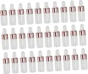 SHERCHPRY 50Pcs Clear Glass Dropper Bottles Essential Oil Sample Vials with Precision Eye Droppers for Travel Storage Durable Leak Design for Perfumes Skin Care