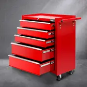 Giantz Tool Chest Trolley 5 Drawers Storage Toolbox Red