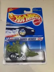 1995 Vintage Hot Wheels #345 1995 Model Series 4/12 SPEED-A-SAURUS Green w/5 Sp