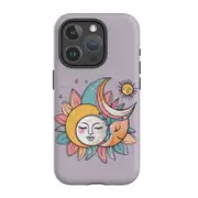 For iPhone 15 Pro Tough Case Compatible with MagSafe Sleeping Moon