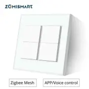 Zigbee 4Gang Smart Wall Light Switch Neutral Required Push Button Inte