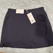Lady Hogan Golf Skort Size M Navy NWT Wrinkle Resistant, 16” Perforated Skort