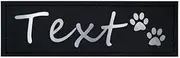 2 PCS Custom Dog Footprint Tags Outdoor Reflective Pet Tags Personalized Dog Name Phone Number Tags K9 Dog Harness Collar DIY Tag Stickers Custom Dog and Cat ID Name Tags,D,11 X 3 Cm