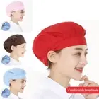 Food Service Wrap Hair Hat Bundled Hair Chef Cap Women Man Work Wear Hotel