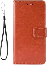 [YBROY] Case for Sony Xperia 1 V, Magnetic Flip Leather Premium Wallet Phone Case, with Card Slot and Folding Stand, Case Cover for Sony Xperia 1 V.(Brown)