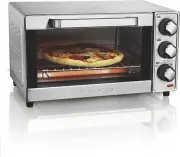 Hamilton Beach Countertop Toaster Oven & Pizza Maker Large 4-Slice Capacity, Sta