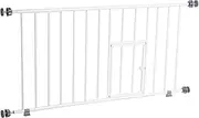 Carlson Pet Products Mini Expandable Extra Wide Pet Gate with Small Pet Door