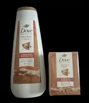 Dove Holiday Treats Body Wash, Bar Soap Cinnamon Pumpkin Pie Limited Edition