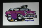 (3) Classic Hot Rods Muscle Machines Prints Art By Rohan Day 11" By 17"
