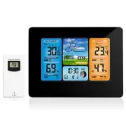 Indoor Outdoor Thermometer Wireless Weather Station with Barometer Display F4Y8