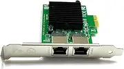 Byttlerom Server Network Card Short Iron Piece Controller Dual Port RJ-45 1000Mbps PCI-Express X 4 Gigabit Ethernet Server Adapter Dual Port Network Interface Controller