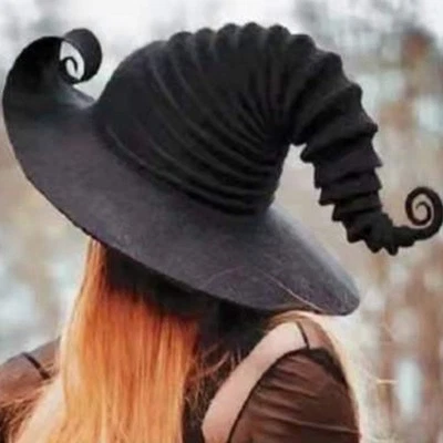 for Creative Witch Hat Large Ruched Halloween Witch Hat for Head Ornament Party