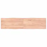 vidaXL Table Top Light Brown 160x40x(2-4)cm Treated Solid Wood Live Edge