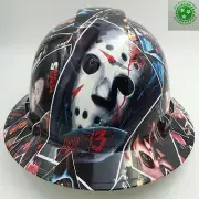 New Custom pyramex (Full Brim) Hard Hat W/ratchet suspension HORROR SHOW