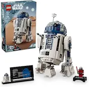 [LEGO] Star Wars R2-D2 Brick Built Droid Figure, Collectible Star Wars Room Décor with Exclusive 25th Anniversary Minifigure Darth Malak, Creative Play Gift Idea for Kids or Fans Ages 10 and Up, 75379
