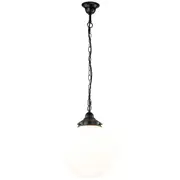 White Glossy Glass Period Lights Chain Black Balls Pendants Modern Lighting Sphere