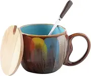 Water Cup Large Coffee Mug Ceramic Coffee Cups and Camping Big Coffee Mug for Latte Coffee Tea Soup Dishwasher and Microwave Safe Coffee Mug (Color : Blue)