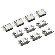 USB 3.1 Type C Connector 6Pins Female Plug Socket 90 Degree 1.6mm 20Pcs