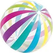 Inflatable Beach Balls - Rainbow Coloured Swimming Pool Toys | Kids and Adults Summer Pool Party Toys for Birthday, Lake Activities