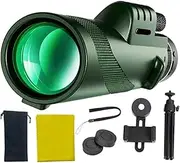 Monocular Telescope for Smartphone | Professional Monocular Scope with 80x Magnification,Portable Hiking Gear for Tracking Animal Observation Viewing Scenery