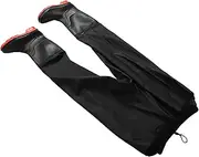 Abaodam 1set PVC Fishing Waders for Men Non- Wading Trousers Comfort Insoles Heavy-Duty Rain Boots for Fishing Hunting and Outdoor Activities Waist High Design Black