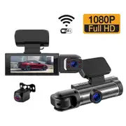 HD Dual Lens Car Recorder Dual Recording WiFi Infrared Night Vision for Driving Safety Not Include Memory Card
