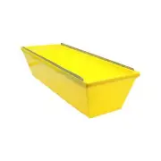 12” Mud Pan Heavy Duty Plastering Sheared Edges Easy to Clean Tapered Sides