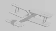 Sopwith 1 1-2 Strutter - WWI Two Seaters - 1/144 Scale - wargame3d