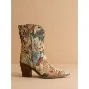 Oasis Society Size 6.5 The Sorrel Floral Tapestry Western Bootie