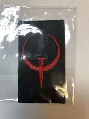 Quake Logo Embroidered Patch Black w/ Hook Fastener