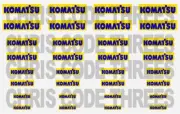 Code 3 Adhesive Vinyl Decals- Komatsu logos - 1/50 1/76 1/64