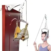 Cervical Traction Device，Neck Traction， Cervical Neck Traction Device Over Door, Pain Relief Hammock, Portable Neck Harness Overhead Traction Unit(4pcs)