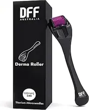 [DIRECT FROM FACTORY] 1.0mm Derma Roller - 540 Titanium Microneedle Dermaroller for Face - Cosmetic Microneedling Instrument for Facial Skin Care - Massage Tools Professional