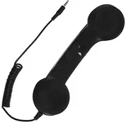 Operitacx 2pcs Old Fashion Phone Fake Cell Phone Black Handset Receiver Cell Phone Handset Earphone Vintage Telephone Old Phone Black Phone Prop Retro Telephone Antique Handheld