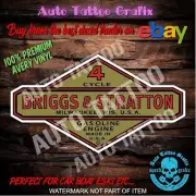 Vintage Briggs & Stratton sticker decal Gasoline Oil Small Engine Americana