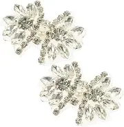 COOPHYA 2pcs Rhinestone Bow Patches Decorative Sewing Patches for DIY Clothing Repair