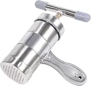 Portable Stainless Steel Manual Pasta Machine with 5 Forming Heads for Fresh Fettuccine Spaghetti Lasagna Dough Roll Press Cutter Noodle