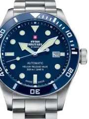 Swiss Military SMA34075.02 Automatic Mens Watch 44mm 50ATM