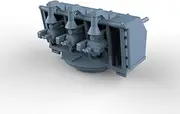 XJCG700391 1/700 Model Upgrade Parts 102mm Triple Turret with A Gun Caliber of 45 Calibers