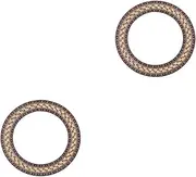 Parliky 2pcs Guitar Sound Hole Rosette Inlay Decals Curved Strips Easy to Apply Sound Hole Decals for Acoustic Guitars