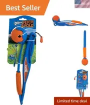 Fetch & Fold 25M Dog Ball Launcher w/ 2.5" Ball for Medium Breeds 20-60 lbs