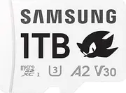 Samsung PRO Plus Sonic The Hedgehog + Adapter, 1TB microSDXC, Up-to 180MB/s, Full HD & 4K UHD, UHS-I, C10, U3, V30, A2, for Nintendo-Switch, Steam Deck, GoPRO, DJI Drone, Tablets (MB-MD1T0SA/LC1)