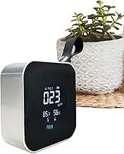 GEUGECY Air Quality Monitor Handheld, LED Display Small with Strap Type-C Charging Air Quality Monitor Portable, Multipurpose Humidity and Temperature Detector for Bedrooms Living Areas