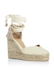 Castaner Women's Chiara Ankle Tie Wedge Espadrille Sandals