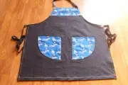 Men's adjustable BID APRON denim w/ pockets LA DODGERS HANDMADE