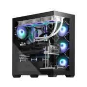 darkFlash ATX Mid-Tower PC Case, Pre-Install 4 PWM ARGB Fans Computer Case, F...